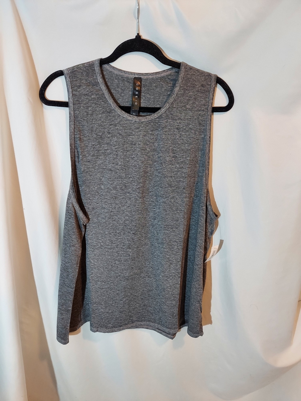 Core 10 Heather Grey Sleeveless Activewear Muscle Tank Top Size XL